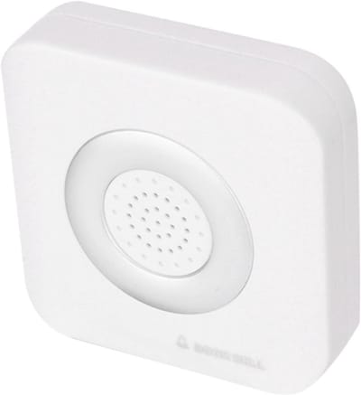 Bedrade Deurbel - Alarm Bel - Toegangscontrole - Luid en Zacht Geluid - 10 x 10 x 4 cm - Wit
