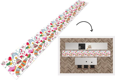 Keukenloper - Keukenmat - Patronen - Winter - Kerst - 400x50 cm - Keuken vloerkleed