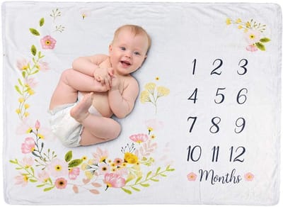 Mijlpaal deken voor baby's: onvergetelijke maandfoto's en kraamcadeau