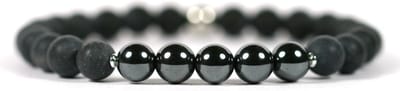 IbizaMen - Matte onyx - 8mm - Hematiet - 19cm