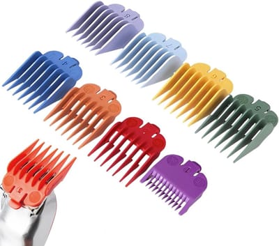 Set van 8 Haartrimmer Opzetstukken - Universele Kappersgids Kam voor Precisie, Verstelbare Lengtes van 3mm tot 25mm