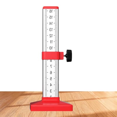 Tegel Liniaal - Hoogte Liniaal - Nauwkeurig Tegelen - Verdikte Aluminiumlegering - 16 cm - Rood