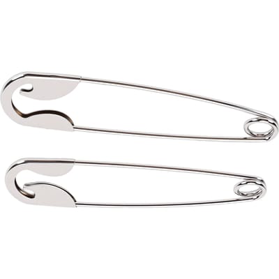 Metalen Reuzen Veiligheidsspeld Haarclip Grappige Speldvorm Franse Stijl Haarstok Clips Vintage Kapsel Accessoires Zilver 2 stuks white