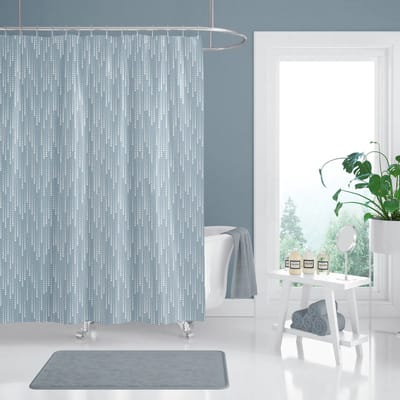 Casabueno - Douchegordijn - Anti-Schimmel, Wasbaar & Duurzaam – 180x200 cm – Waterdicht & Sneldrogend –Rain– Badkamer Shower Curtain