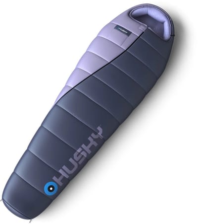Husky mummyslaapzak Ember voor dames 2024 -15°C - 200 cm - Blauw met Roze