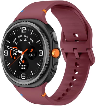 Strap-it Siliconen bandje met gespsluiting geschikt voor Samsung Galaxy Watch 9 (40/44mm) / Watch 8 (40/44mm) / 8 Classic (46mm) - wijnrood