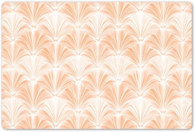 Placemats 45x30 cm - Placemat kunststof - 1 stuk - Waaier - Patroon - Perzik - Borden onderleggers - Decoratie voor op tafel - Keuken tafeldecoratie accessoires - Vinyl onderlegger - Tafelversiering