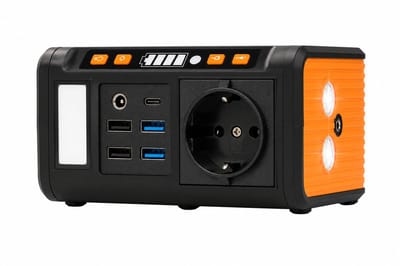 Draagbare Power Station 20.000 mAh - 74Wh met AC en 5x USB Uitgangen – Powerbank 74 - Geïntegreerd Stopcontact - Zwart