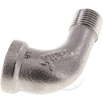 1/8'' NPT x 1/8'' NPT F/M RVS L-Fitting 90graden 16 Bar [2 Stuks]