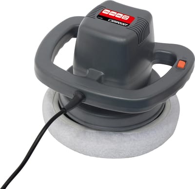 Carpoint Poetsmachine 230V 120W – 3100 RPM – Inclusief 2 Polijstvachten – Voor Polijsten & Poetsen – Met Handgreep – 2 Meter Kabel