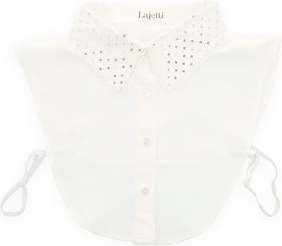 Lajetti - Wit Kraagje met Pailetten - Dames Blouse Kraagje Los