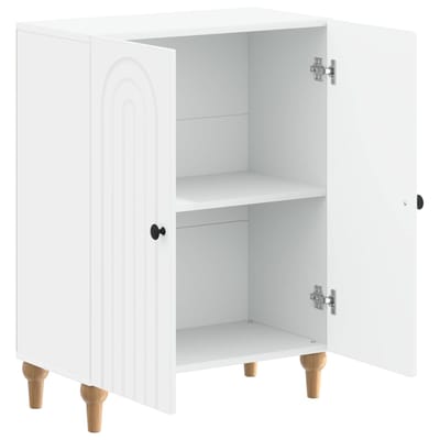 vidaXL - Badkamer - Opbergkast - ALKMAAR - Wit - 59,5 - x - 31 - x - 80 - cm - Bewerkt - hout