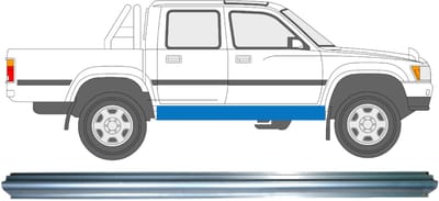 Reparatie dorpel voor Toyota Hilux 1988-2001 / Links = Rechts (symmetrisch)