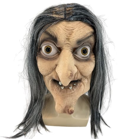 Nivard Halloween Masker - Volwassenen - Enge Maskers - Horror Masker - Heks - Beige
