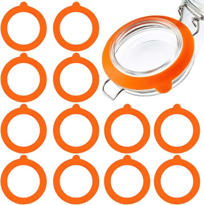 Pack van 12 Vervangende Seals voor Inmaakpotten, 95 x 73 mm, Silicone Ringen voor Inmaken en Bewaren