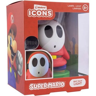 Super Mario Icons Shy Guy Light V3 – 10 cm LED Karakterlamp, Batterijvoeding, Officieel Nintendo‑Product- Paladone