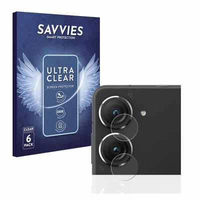 Savvies - Screenprotector voor ASUS ZenFone 9 (ALLEEN Camera Lens) - Folie Beschermfolie transparant 6 Stuks