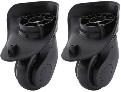 Kofferwielen Set - Bagage Onderdelen - Koffer Reparatie - Draaibaar Zwenkwiel - 2 Inch Breed - Zwart