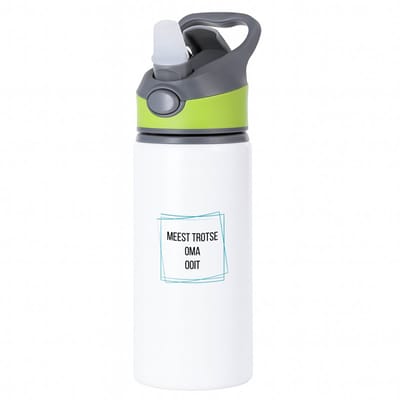 Hacebo® - meest trotse oma ooit waterfles met rietje groen - Oma - trotse oma - verjaardagscadeau - verjaardag - cadeau - cadeautje voor oma - oma artikelen - kado - geschenk - gift - water fles - 650ML