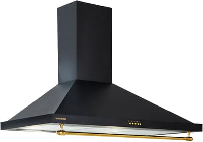 Klarstein Afzuigkap 90 cm, Afvoer Afzuigkap Met RGB-LED's, Krachtige Stille Afzuigkap, 599 m³/h Luchtstroom, Wandkap Met Aluminium Vetfilter & 3 Vermogensstanden, Afzuiging 90 cm - Wandafzuigkap - 599 m³/u 50 cm 165W - voor Keuken