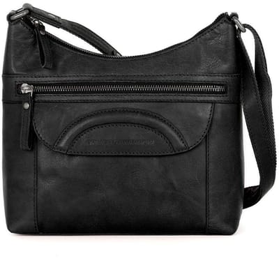 Leren Crossbodytas - Elien - Zwart