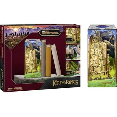 Revell Modelbouwpakket - 00536 Tiny Adventures - Lord of the Rings - Minas Tirith - Boekhoekje met LED Verlichting - 18x11x23cm Houten - Revell - Modelbouw