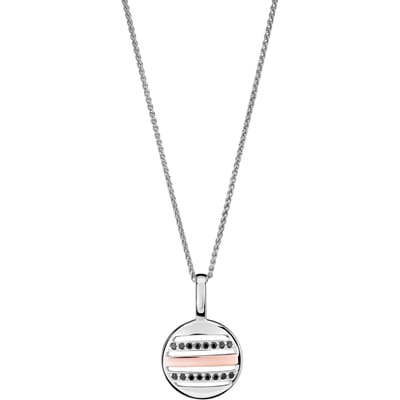 Orphelia 'Maxwell' Dames 925 Sterling Zilveren Ketting met Hanger - Zilver/Roze ZH-7501