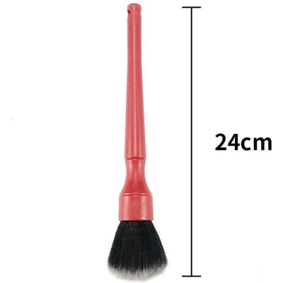 1 stuks zachte borstel voor autodetails Superzacht auto-interieurdetail met synthetische haren Auto Dash Duster Brush Accessoires 24cm rood