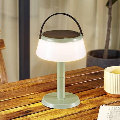Lindby - Terraslampen- met dimmer - 1licht - Polycarbonaat, kunststof - H: 7.2 cm - groen, wit - Inclusief lichtbron