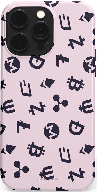 Casetastic Hoesje Geschikt voor Apple iPhone 14 Pro Max Magsafe - Stijlvolle Beschermende Duo-layer Case - Crypto flow