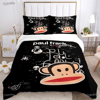 Schattige P-Paul F-Frank Cartoon Anime Dekbedovertrek Grappige Kawaii Beddengoed Set Zachte Dekbedhoes En Kussenslopen Enkel/Dubbel/Queen/King US Full(200*230cm)3pcs