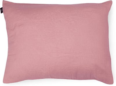 Famanu - Mousseline kussensloop 30x50 cm retro roze, double gauze biologisch katoen, Oeko-Tex en GOTS, zacht voor kinderkussen