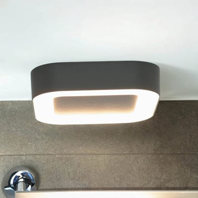 Licht-Erlebnisse - Puebla - LED - Plafonnière - IP54 - 3000K - 538lm - van - Aluminium kunststof - in - Grafiet
