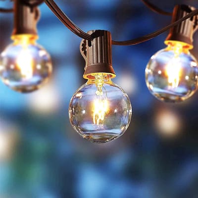 MUPOO G40 Lichtsnoer Voor Buiten - Lichtslinger - 16,4 Meter - 50 + 4 LED - IP44 - Tuin Lampjes Buitenverlichting - Sfeerverlichting Buiten - Voor Veranda Balkon Feestdecoratie
