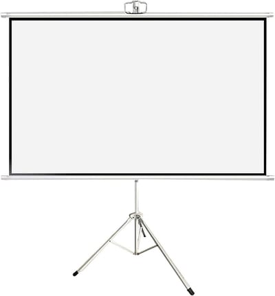 Projectiescherm - Draagbaar Scherm - Thuisbioscoop Ervaring - Kreukvrij Glasvezel - 60 inch 4:3/16:9 - Wit