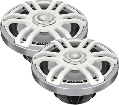 Marine Coaxiale Luidsprekers - Watersport Speakers - Boot Geluid - RGB LED Verlichting - 6.5 inch - Wit