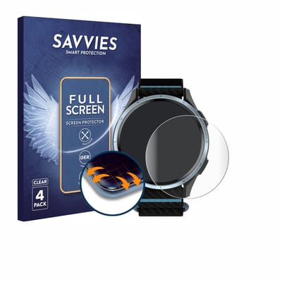 Savvies - Screenprotector voor Garmin Approach J1 - Folie Beschermfolie transparant volledig dekking 4 Stuks