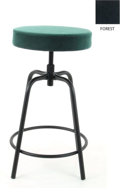 Workliving Barkruk Laag Rond - Velvet Forest - 60-68 CM