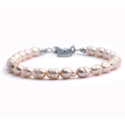 IbizaMen KIDS - Jongens - armband - zoetwaterparel - champagne