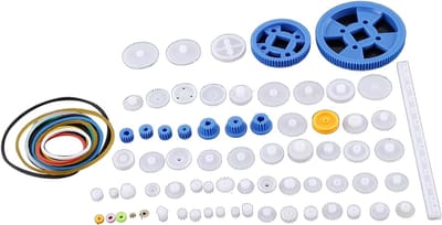 Complete Set van Plastic Tandwielen en Lierriemen Kits voor Robot Motoren, Ideaal voor Modelbouw en DIY Projecten (80 tandwielen)
