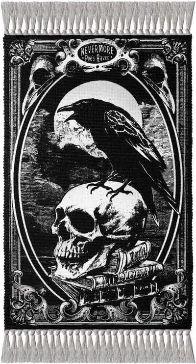Alchemy - Poe's Raven Mat/vloerkleed - Zwart