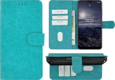 MoDo hoesje Geschikt voor Nokia G11/ G21 - Kunstleer Book Case - Turquoise