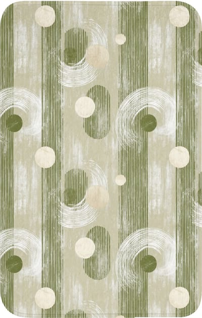 WC mat 50x80 cm - Antislip - Artistiek - Modern - Groen - Toiletmat - Vloermat - Douchemat - Toilet tapijt - Toiletmatten