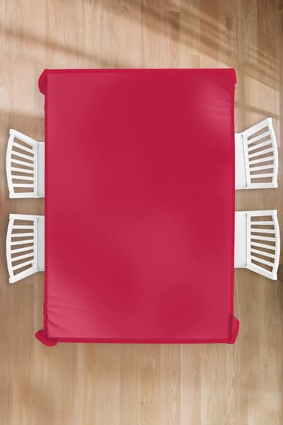Tafelkleed - Tafellaken - 150x220 cm - Rood - Effen kleur - Binnen en Buiten