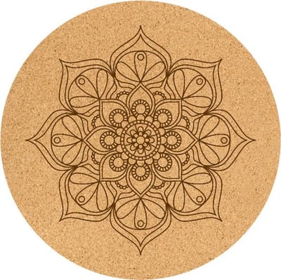 Nixnix® - Yoga Mat Mandala - Zacht Rubber - Kurk - 68cm - Anti-Slip