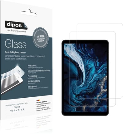 dipos – 2x Pantserfolie geschikt voor Digma Pro Star 14 8.4 | 9H Screenprotector