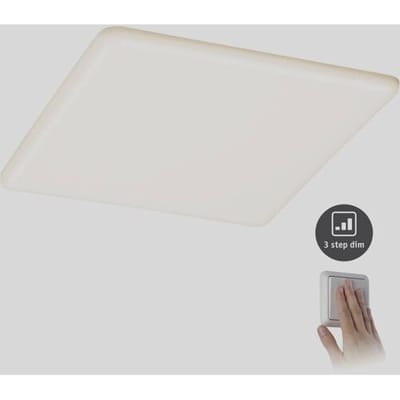 VariFit LED-inbouwpaneel 3-Step-Dim Veluna IP44 hoekig 215x215 mm 21W 1650lm 3000K Satijn dimbaar