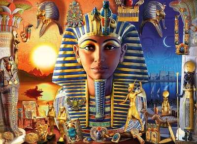 TOPMO diamond painting- De schatten van Egypte- 40X50CM- Diamond painting pakket - HQ Diamond Painting - VOLLEDIG dekkend - Diamant Schilderen - voor Volwassenen – ROND