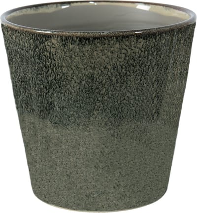 Keramiek Bloempot voor Binnen – Groen – Rustieke Pot – Ø 19 cm – Keramiek