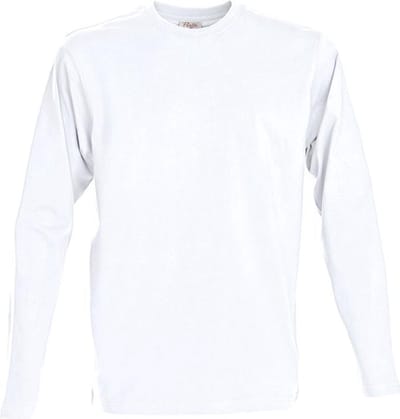 Printer HEAVY T-SHIRT L/S 2264016 - Wit - S